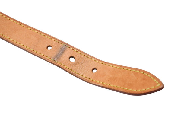 Louis vuitton baggy strap short yellow stitch tanned leather beige 70cm used 4c069241