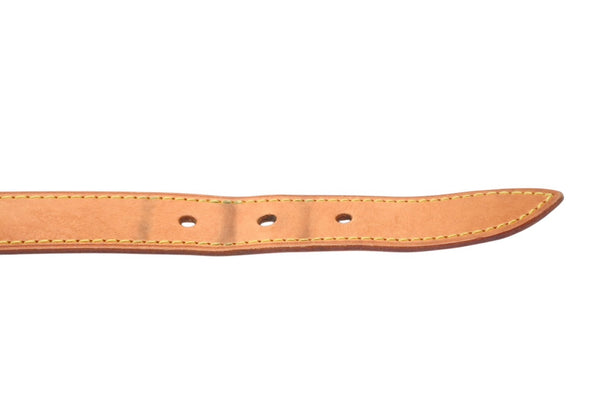 Louis vuitton baggy strap short yellow stitch tanned leather beige 70cm used 4c069241