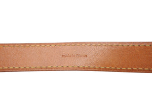 Louis vuitton baggy strap short yellow stitch tanned leather beige 70cm used 4c069241