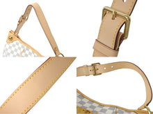 Load image into Gallery viewer, 新品同様 LOUIS VUITTON ルイヴィトン ガリエラPM ダミエ アズール ハンドバッグ ホワイト N55215 PVC 中古 4c069257