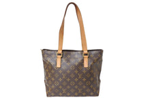 Load image into Gallery viewer, LOUIS VUITTON ルイヴィトン モノグラム ハンドバッグ トートバッグ PVC ヌメ革 ブラウン ゴールド金具 美品 中古 4c069258