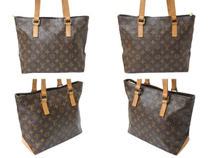 LOUIS VUITTON ルイヴィトン モノグラム ハンドバッグ トートバッグ PVC ヌメ革 ブラウン ゴールド金具 美品 中古 4c069258