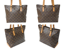 画像をギャラリービューアに読み込む, LOUIS VUITTON ルイヴィトン モノグラム ハンドバッグ トートバッグ PVC ヌメ革 ブラウン ゴールド金具 美品 中古 4c069258