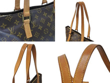 画像をギャラリービューアに読み込む, LOUIS VUITTON ルイヴィトン モノグラム ハンドバッグ トートバッグ PVC ヌメ革 ブラウン ゴールド金具 美品 中古 4c069258