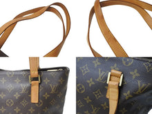 画像をギャラリービューアに読み込む, LOUIS VUITTON ルイヴィトン モノグラム ハンドバッグ トートバッグ PVC ヌメ革 ブラウン ゴールド金具 美品 中古 4c069258