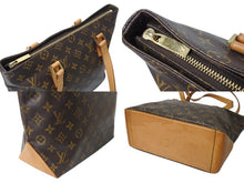 画像をギャラリービューアに読み込む, LOUIS VUITTON ルイヴィトン モノグラム ハンドバッグ トートバッグ PVC ヌメ革 ブラウン ゴールド金具 美品 中古 4c069258