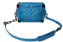 Load image into Gallery viewer, LOUIS VUITTON ルイヴィトン ソフトトランク ショルダーバッグ M45074 モノグラム メッシュ ブルー ブラック金具 美品 中古 4c069281