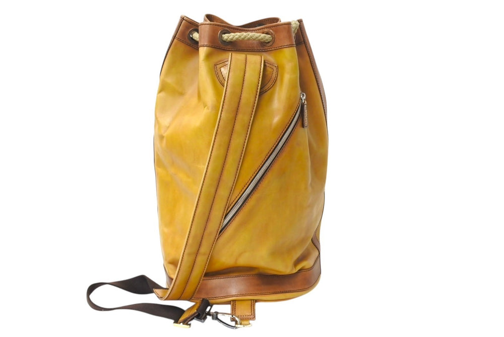 Berluti ベルルッティ アヴェンチュラ クラシック ワッペン ワンショルダーバッグ レザー ブラウン シルバー金具 美品 中古 4c-069296