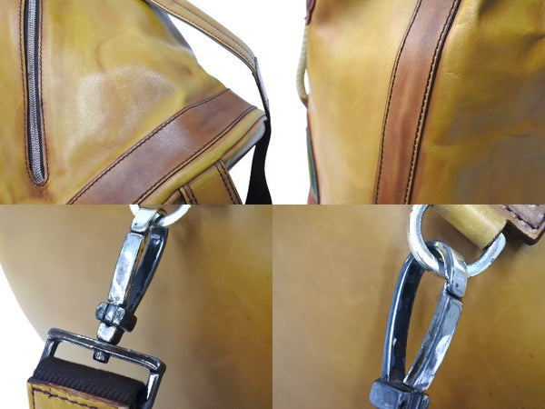 Berluti Aventura Classic Patch One Shoulder Bag Leather Brown Silver Hardware Good Condition Used 4c-069296