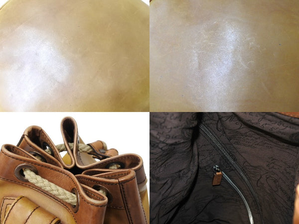 Berluti Aventura Classic Patch One Shoulder Bag Leather Brown Silver Hardware Good Condition Used 4c-069296
