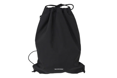 極美品 BALENCIAGA バレンシアガ エクスプローラードローストリングバッグ リュックサック 552850 ブラック 美品 中古 4c069308