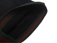 画像をギャラリービューアに読み込む, GUCCI ニットキャップ 帽子 シェリーライン 206085 4G869 イタリア製 ウール シルク ブラック グリーン レッド サイズL 美品 中古 4c069317