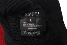 画像をギャラリービューアに読み込む, 極美品 GUCCI グッチ ニット帽 ビーニー サイズL シェリーライン ウール シルク カシミヤ ブラック 131706 中古 4c069318