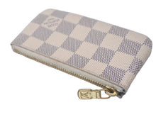 画像をギャラリービューアに読み込む, LOUIS VUITTON ルイヴィトン ポシェットクレ コインケース N62659 ダミエアズールキャンバス ホワイト グレー ゴールド 4c069320