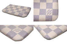 画像をギャラリービューアに読み込む, LOUIS VUITTON ルイヴィトン ポシェットクレ コインケース N62659 ダミエアズールキャンバス ホワイト グレー ゴールド 4c069320