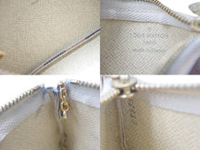 画像をギャラリービューアに読み込む, LOUIS VUITTON ルイヴィトン ポシェットクレ コインケース N62659 ダミエアズールキャンバス ホワイト グレー ゴールド 4c069320