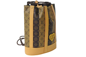 極美品 LOUIS VUITTON×NIGO ルイヴィトン ショルダーバッグ ランドネ メッセンジャー M45968 ゴールド金具 モノグラム 中古 4c069368