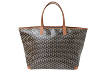 Load image into Gallery viewer, 極美品 GOYARD ゴヤール アルトワGM バッグ トートバッグ ARTOISGMLTY01CL03P PVC レザー ブラック ブラウン シルバー金具 中古 4c069370