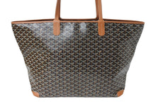 Load image into Gallery viewer, 極美品 GOYARD ゴヤール アルトワGM バッグ トートバッグ ARTOISGMLTY01CL03P PVC レザー ブラック ブラウン シルバー金具 中古 4c069370