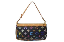 Load image into Gallery viewer, LOUIS VUITTON ルイヴィトン ポシェット アクセソワール アクセサリーポーチ M92648 モノグラムマルチ 村上隆 ブラック 美品 中古 4c069373