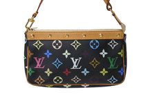 Load image into Gallery viewer, LOUIS VUITTON ルイヴィトン ポシェット アクセソワール アクセサリーポーチ M92648 モノグラムマルチ 村上隆 ブラック 美品 中古 4c069373