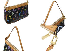 Load image into Gallery viewer, LOUIS VUITTON ルイヴィトン ポシェット アクセソワール アクセサリーポーチ M92648 モノグラムマルチ 村上隆 ブラック 美品 中古 4c069373