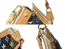 Load image into Gallery viewer, LOUIS VUITTON ルイヴィトン ポシェット アクセソワール アクセサリーポーチ M92648 モノグラムマルチ 村上隆 ブラック 美品 中古 4c069373