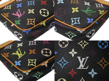 Load image into Gallery viewer, LOUIS VUITTON ルイヴィトン ポシェット アクセソワール アクセサリーポーチ M92648 モノグラムマルチ 村上隆 ブラック 美品 中古 4c069373