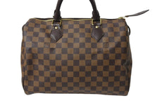 画像をギャラリービューアに読み込む, LOUIS VUITTON ルイヴィトン スピーディ30 ハンドバッグ ダミエ N41531 ゴールド金具 ブラウン 美品 中古 4c069377