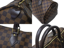 画像をギャラリービューアに読み込む, LOUIS VUITTON ルイヴィトン スピーディ30 ハンドバッグ ダミエ N41531 ゴールド金具 ブラウン 美品 中古 4c069377