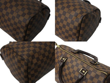 画像をギャラリービューアに読み込む, LOUIS VUITTON ルイヴィトン スピーディ30 ハンドバッグ ダミエ N41531 ゴールド金具 ブラウン 美品 中古 4c069377