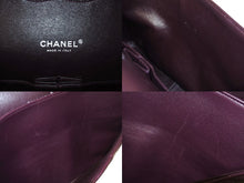 画像をギャラリービューアに読み込む, CHANEL シャネル デカマトラッセ33 Wチェーンショルダーバッグ Wフラップ 15番台 ラムスキン パープル シルバー金具 良品 中古 4c069386
