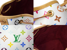 Load image into Gallery viewer, LOUIS VUITTON ルイヴィトン プチ ノエ ブロン ショルダーバッグ モノグラム マルチカラー M42229 ホワイト 美品 中古 4c069338