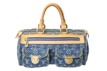 画像をギャラリービューアに読み込む, LOUIS VUITTON ルイヴィトン ハンドバッグ ネオスピーディ M95019 モノグラムデニム ゴールド金具 美品 中古 4c069395