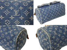 画像をギャラリービューアに読み込む, LOUIS VUITTON ルイヴィトン ハンドバッグ ネオスピーディ M95019 モノグラムデニム ゴールド金具 美品 中古 4c069395