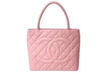 Load image into Gallery viewer, CHANEL シャネル 復刻トートバック A01804 10番台 2003年頃 キャビアスキン ピンク 美品 中古 4c069401