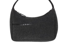 画像をギャラリービューアに読み込む, 極美品 PRADA プラダ プラダスポーツ ワンショルダーバッグ ウール ナイロンキャンバス チャコール ブラック シルバー金具 中古 4b006941