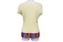 画像をギャラリービューアに読み込む, ISSEY MIYAKE イッセイミヤケ PLEATS PLEASE プリーツプリーズ 半袖カットソー PP91-JK572 サイズ4 フリンジ ハイビスカス 美品 中古 4c069422