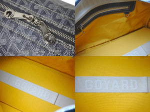 極美品 GOYARD ゴヤール クロワジエール35 ボストンバッグ グレー PVC レザー シルバー金具 中古 4c069428