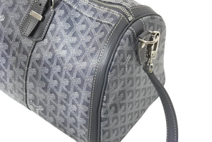極美品 GOYARD ゴヤール クロワジエール35 ボストンバッグ グレー PVC レザー シルバー金具 中古 4c069428