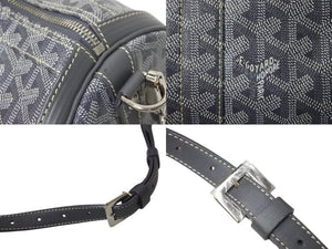 極美品 GOYARD ゴヤール クロワジエール35 ボストンバッグ グレー PVC レザー シルバー金具 中古 4c069428