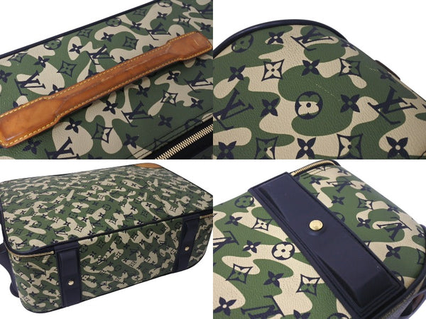 LOUIS VUITTON Pegas 60 Takashi Murakami Carry Bag 2008 M23333 Monogram Moflage Canvas Used 4a000094