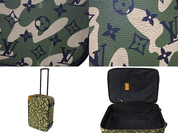 LOUIS VUITTON Pegas 60 Takashi Murakami Carry Bag 2008 M23333 Monogram Moflage Canvas Used 4a000094
