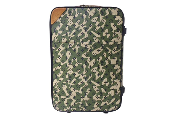 LOUIS VUITTON Pegas 60 Takashi Murakami Carry Bag 2008 M23333 Monogram Moflage Canvas Used 4a000094