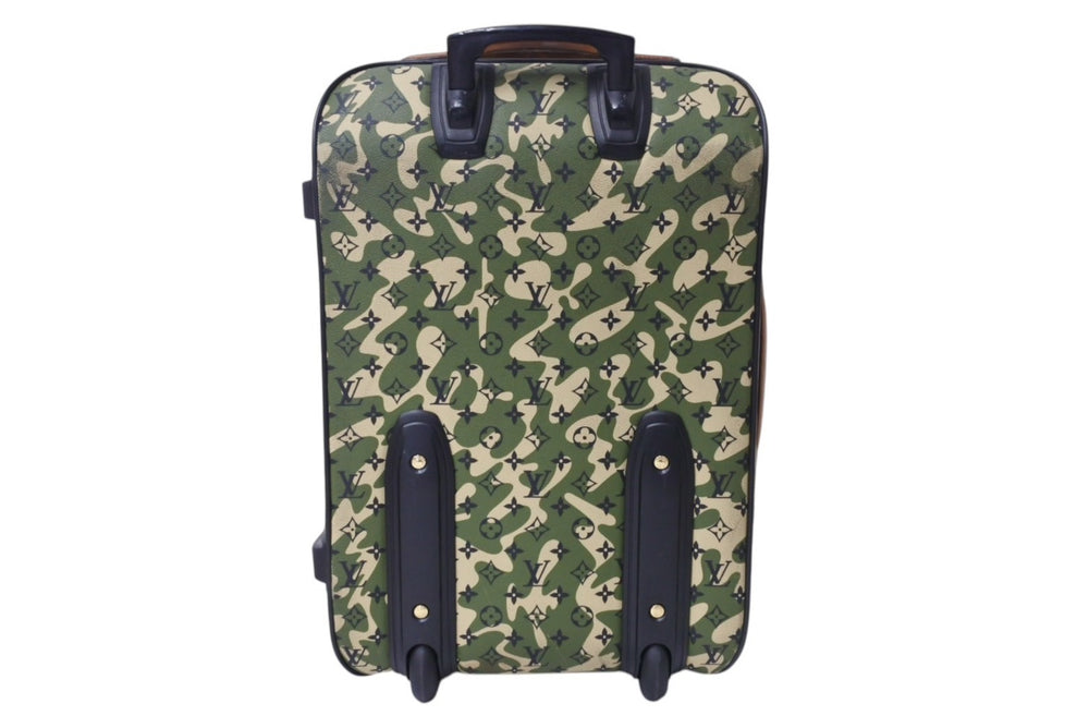 LOUIS VUITTON Pegas 60 Takashi Murakami Carry Bag 2008 M23333 Monogram Moflage Canvas Used 4a000094