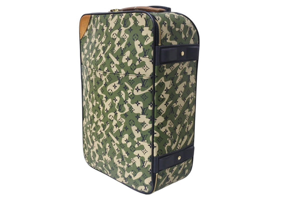 LOUIS VUITTON Pegas 60 Takashi Murakami Carry Bag 2008 M23333 Monogram Moflage Canvas Used 4a000094
