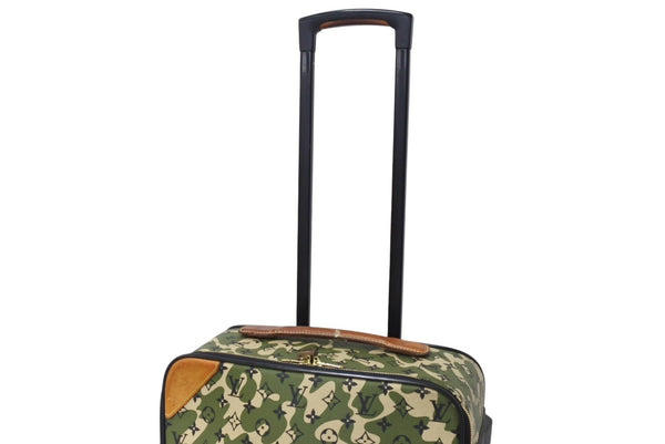 LOUIS VUITTON Pegas 60 Takashi Murakami Carry Bag 2008 M23333 Monogram Moflage Canvas Used 4a000094