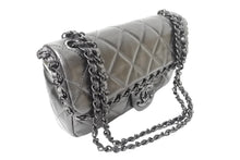 画像をギャラリービューアに読み込む, 新品同様 CHANEL シャネル マトラッセ チェーンミー Wチェーンショルダーバッグ A50491 16番台 マットグレー ココマーク カーフスキン 中古 4c069434