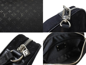 極美品 LOUIS VUITTON ルイヴィトン ショルダーバッグ M92275 ポシェット コントドュフェ モノグラムサテン ブラック 中古 4c069439