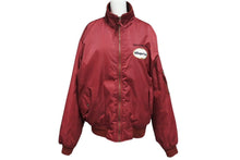 画像をギャラリービューアに読み込む, Häagen-Dazs ハーゲンダッツ スタッフジャケット MA-1 ナイロン ポリエステル アクリル レッド ゴールド 美品 中古 4c069479